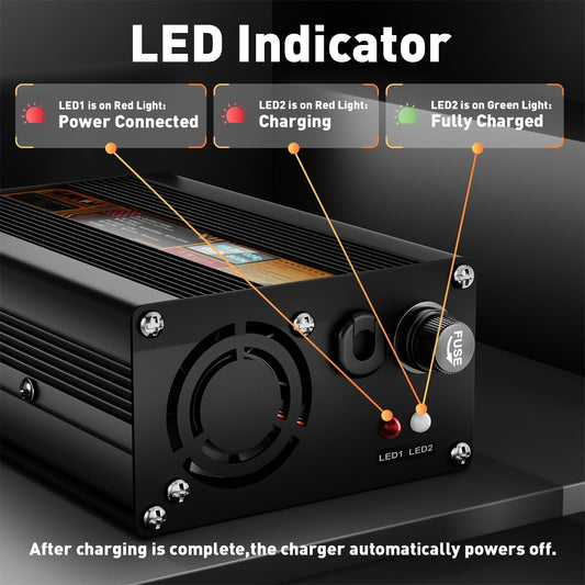 Suraziki Lithium 79.8V 2A Battery Charger for 70.3V Lithium-ion polymer batteries, LED Display, Full Protection，Aluminum alloy shell