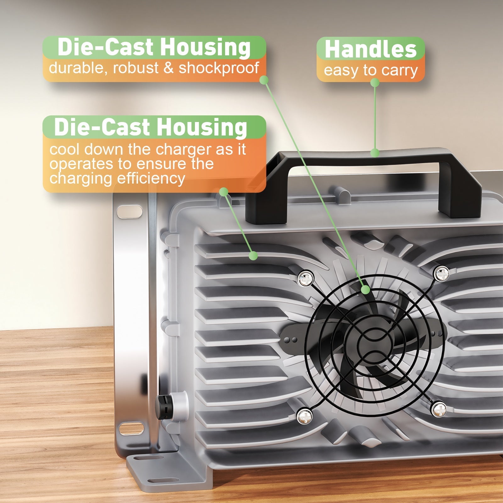 Suraziki 71,4 V 30 A Lithium-Batterieladegerät für 62,9 V 60 V 17S Batterie, IP65 wasserdichtes Ladegerät für Elektrofahrzeuge, E-Bikes und Roller
