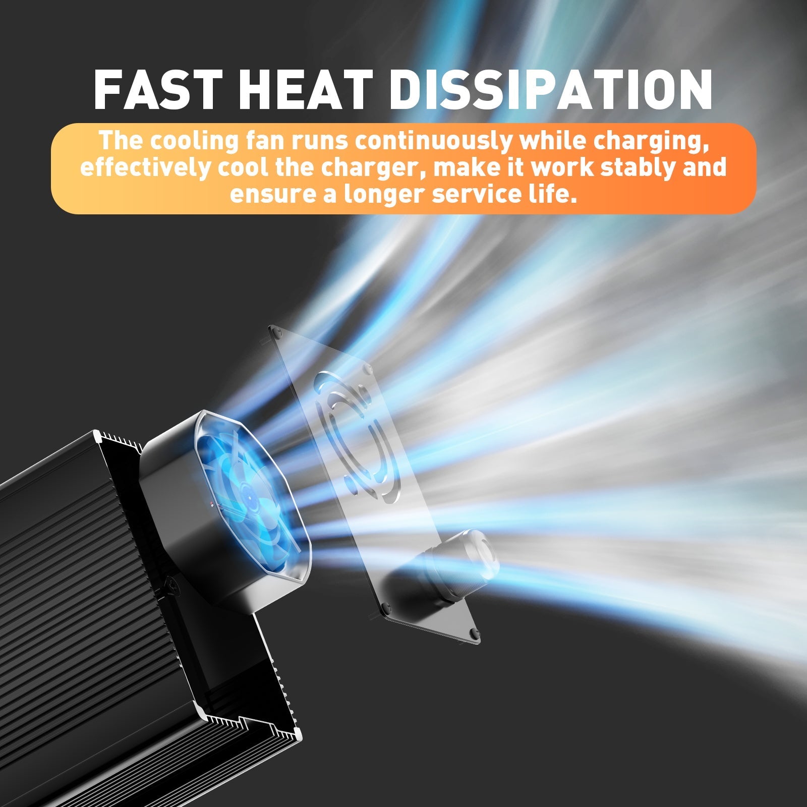 12V 20A LiFePO4 batterilader, ladespenning 14,6V, 0V BMS-aktivering, med Anderson 50A hurtigladekontakt